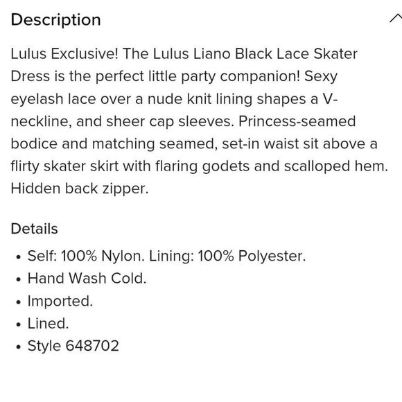 Lulus Liano Black Lace Skater Dress sz XS - Picture 3 of 16